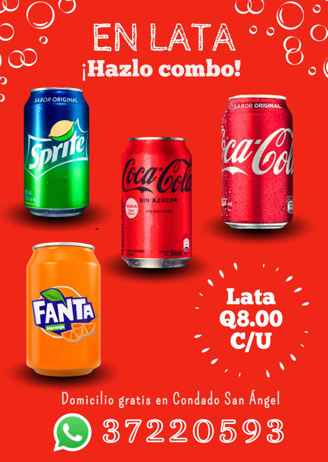 bebida acompaña Sprite lata